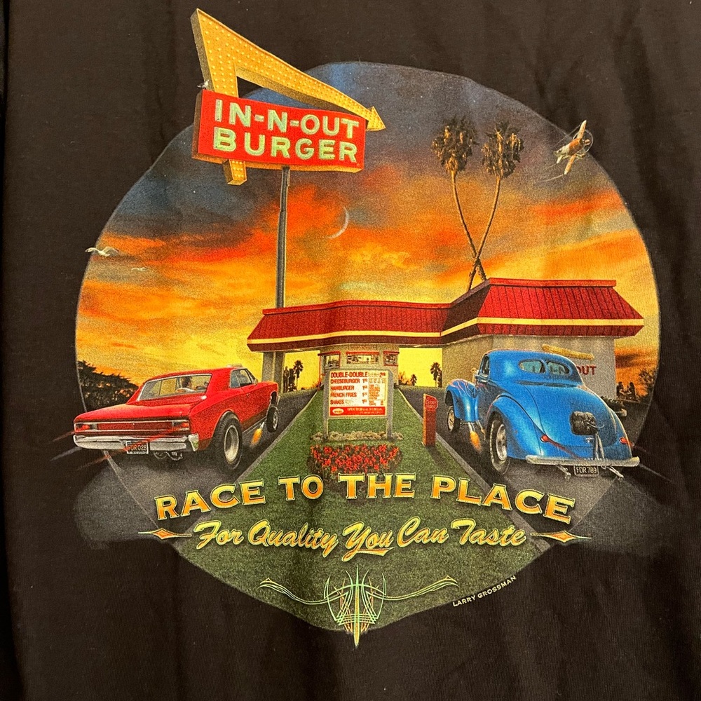NWOT In-N-Out Burger Las Vegas Black Graphic Tee